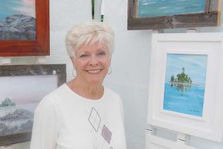 landscape artist Barb Mendham at her Cloyne studio